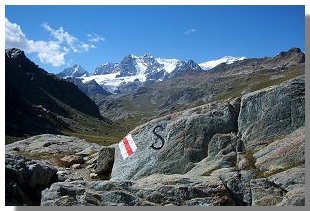 Il confine italo-svizzero sul crinale dell'alta val Poschiavina (foto M. Dei Cas)