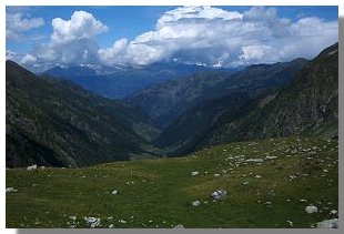 La val Budria, vista dal sentiero che ne attraversa la parte alta . Foto di M. Dei Cas