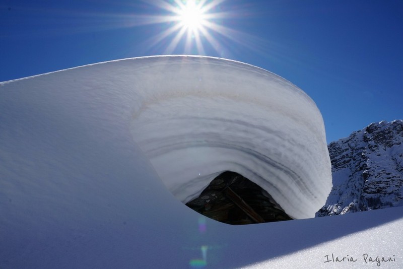 Una bella nevicata all'Alpe Musella (foto I. Pagani)