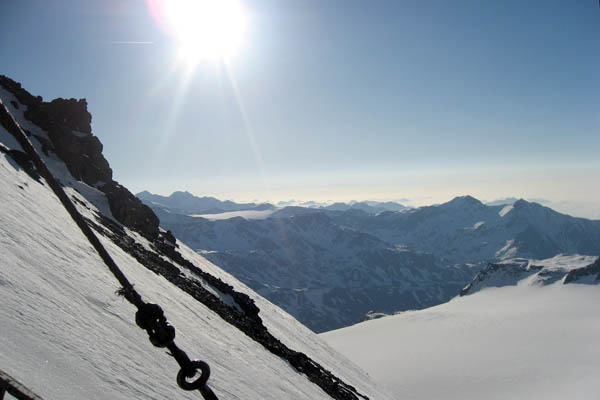 Panorama sui ghiacciai del gruppo Ortles-Cevedale dal bivacco Colombo (foto by Zack)