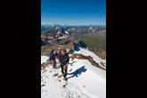 Escursionisti sulla cresta finale per salire al Pizzo Tresero (foto G.Meneghello)