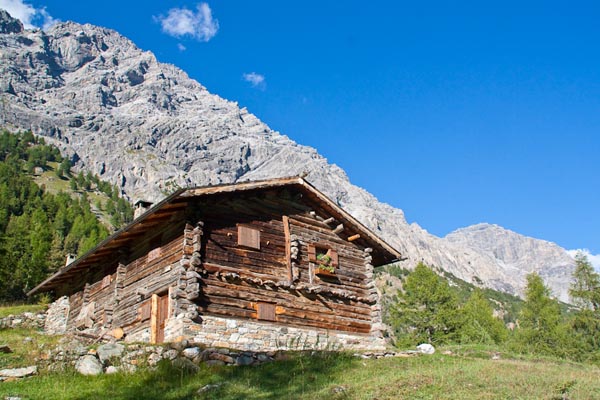 Tipica baita in Val Zebrù (foto G. Meneghello)